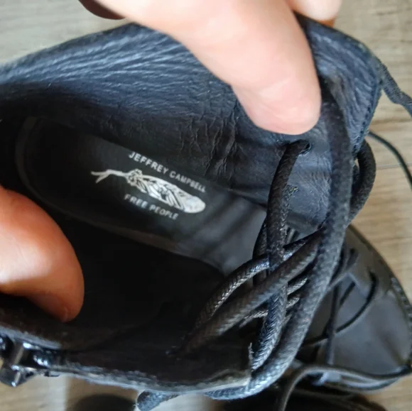 New Jeffrey Campbell Palermo x Free People black leather boots. Size 8.5 - Picture 7 of 9